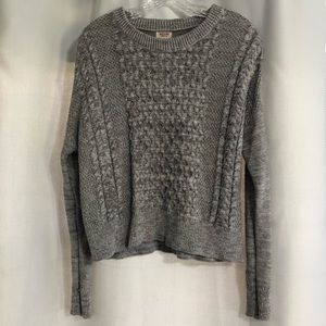 Gray cable knit sweater